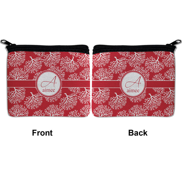 Coral Neoprene Coin Purse - Front & Back (APPROVAL)