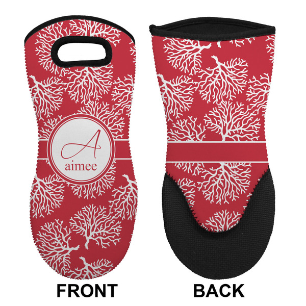 Coral Neoprene Oven Mitt (Front & Back)