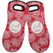 Coral Neoprene Oven Mitts - Set of 2 w/ Name and Initial