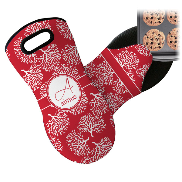 Coral Neoprene Oven Mitt