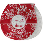 Coral Burp Pad - Velour w/ Name and Initial