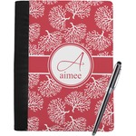 Coral Notebook Padfolio - Large w/ Name and Initial