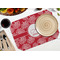 Coral Octagon Placemat - Single front (LIFESTYLE) Flatlay