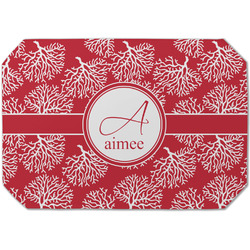 Coral Dining Table Mat - Octagon (Single-Sided) w/ Name and Initial