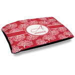 Coral Dog Bed w/ Name and Initial