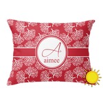 Coral Outdoor Throw Pillow (Rectangular) (Personalized)