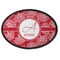 Coral Iron On Oval Patch w/ Name and Initial