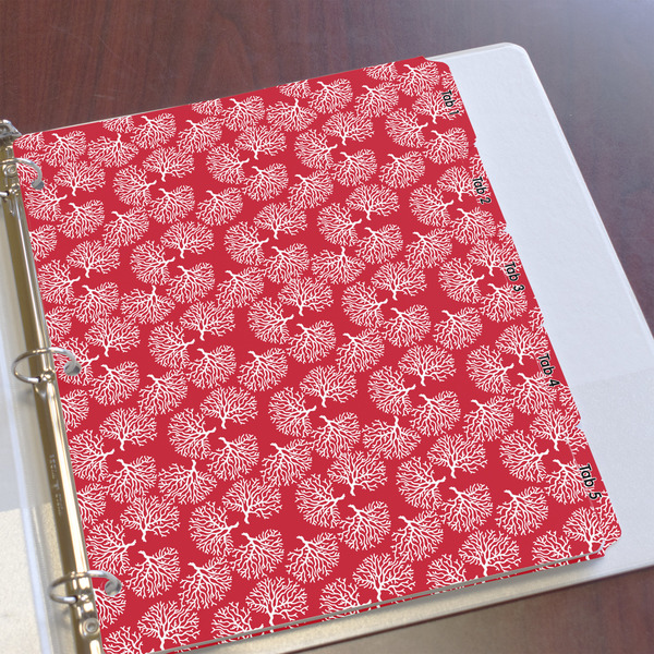 Coral Page Dividers - Set of 5 - In Context