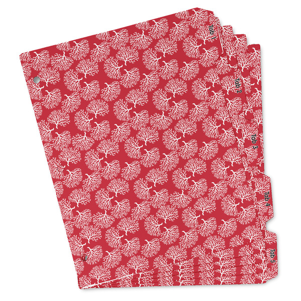 Custom Coral Binder Tab Divider Set (Personalized)