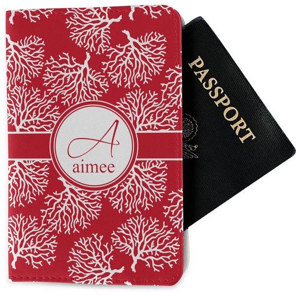 Custom Coral Passport Holder - Fabric (Personalized)