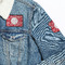 Coral Patches Lifestyle Jean Jacket Detail