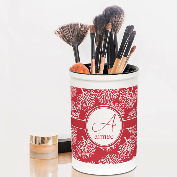 Coral Pencil Holder - LIFESTYLE makeup