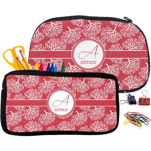 Coral Pencil / School Supplies Bags Small and Medium