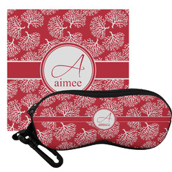 Coral Eyeglass Case & Cloth (Personalized)