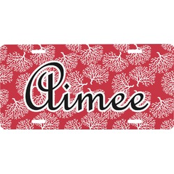 Coral Front License Plate (Personalized)