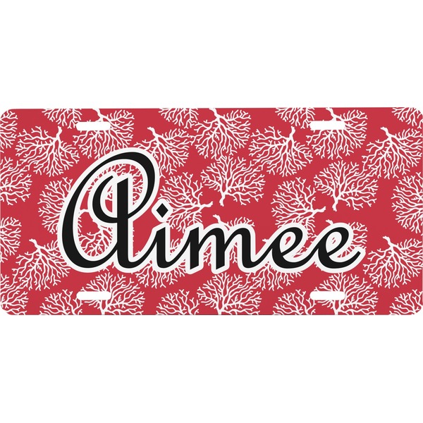 Custom Coral Front License Plate (Personalized)