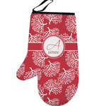 Coral Left Oven Mitt (Personalized)