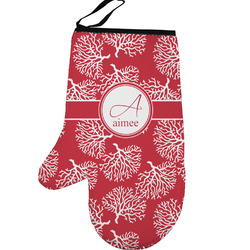 Coral Left Oven Mitt (Personalized)