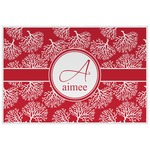 Coral Laminated Placemat w/ Name and Initial