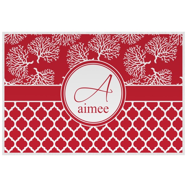 Coral Personalized Placemat (Back)