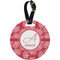 Coral Personalized Round Luggage Tag