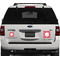 Coral Personalized Square Car Magnets on Ford Explorer