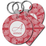 Coral Plastic Keychain (Personalized)