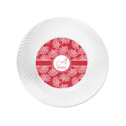 Coral Plastic Party Appetizer & Dessert Plates - 6" (Personalized)