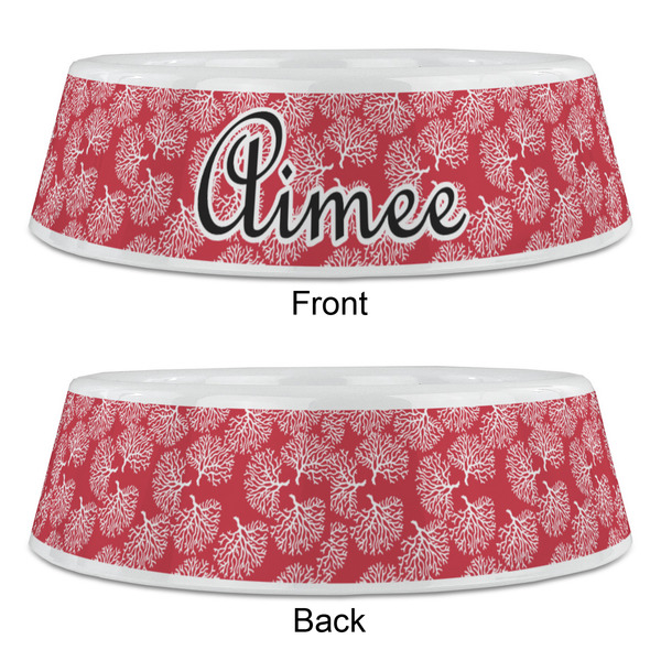 Coral Plastic Pet Bowls - Large - APPROVAL
