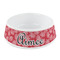 Coral Plastic Dog Bowl - Small (Personalized)
