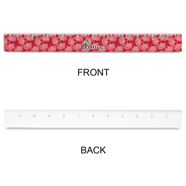 Coral Plastic Ruler - 12" - APPROVAL