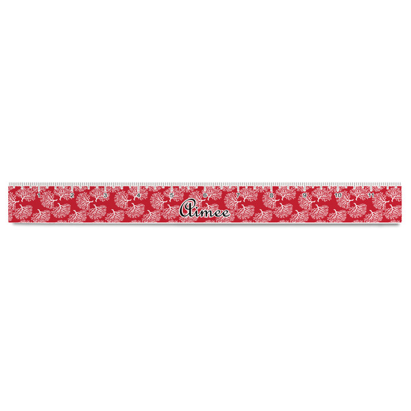Coral Plastic Ruler - 12" - FRONT