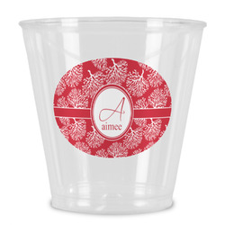 Coral Plastic Shot Glass (Personalized)