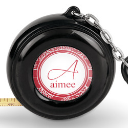 Coral Pocket Tape Measure - 6 Ft w/ Carabiner Clip (Personalized)