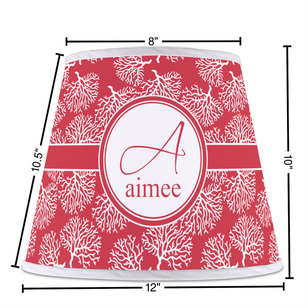 Coral Poly Film Empire Lampshade - Dimensions