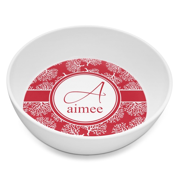 Custom Coral Melamine Bowl - 8 oz (Personalized)