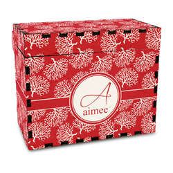 Coral Wood Recipe Box - Full Color Print (Personalized)