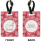 Coral Rectangle Luggage Tag (Front + Back)