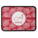 Coral Iron On Rectangle Patch w/ Name and Initial