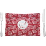 Coral Glass Rectangular Lunch / Dinner Plate (Personalized)