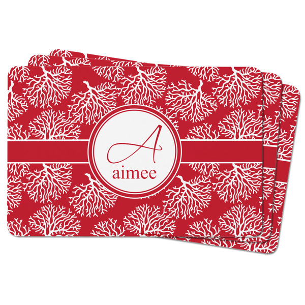 Coral Rectangular Fridge Magnet - THREE