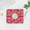 Coral Rectangular Mouse Pad - LIFESTYLE 2