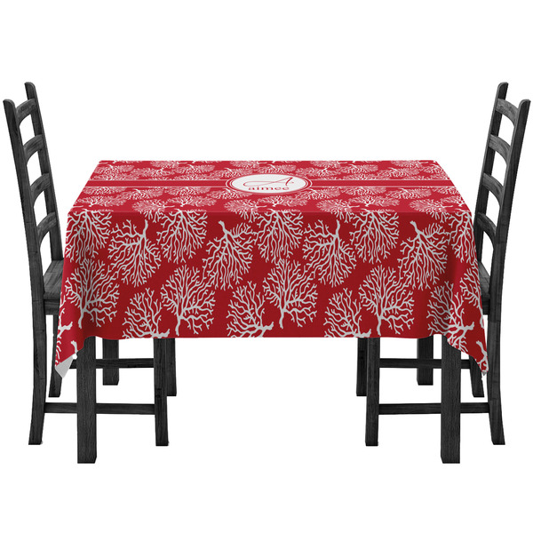 Coral Rectangular Tablecloths - Side View