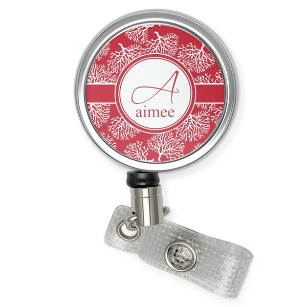 Custom Coral Retractable Badge Reel (Personalized)