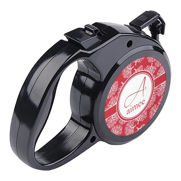 Coral Retractable Dog Leash - Angle