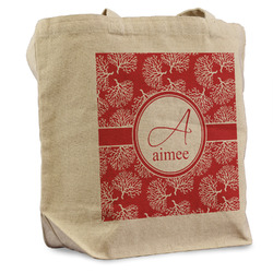 Coral Reusable Cotton Grocery Bag (Personalized)