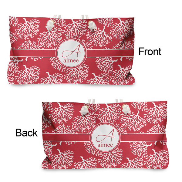 Coral Large Rope Tote - From & Back View