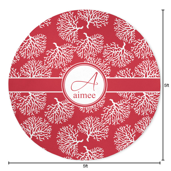 Coral Round Area Rug - Size