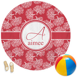 Coral Round Beach Towel (Personalized)