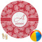 Coral Round Beach Towel (Personalized)